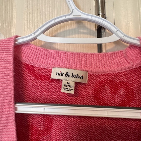 Pink Heart Patterned Cardigan - Picture 3 of 3